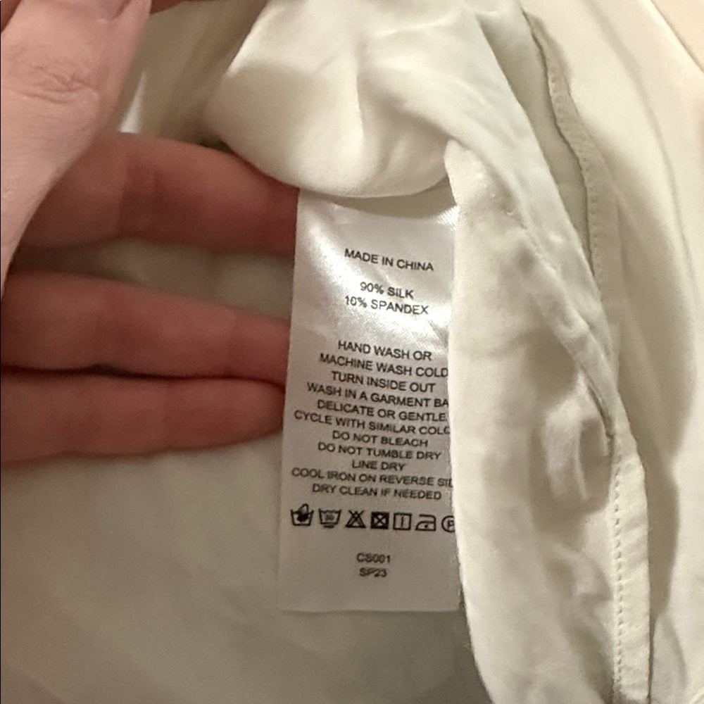 Quince Cream Collared Button-Down Blouse - image 4